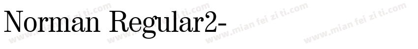 Norman Regular2字体转换